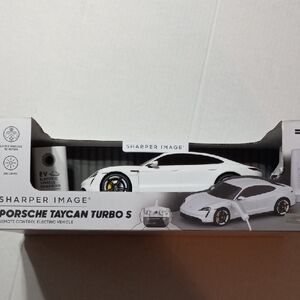 Sharper Image White Porsche Taycan Turbo S RC Car